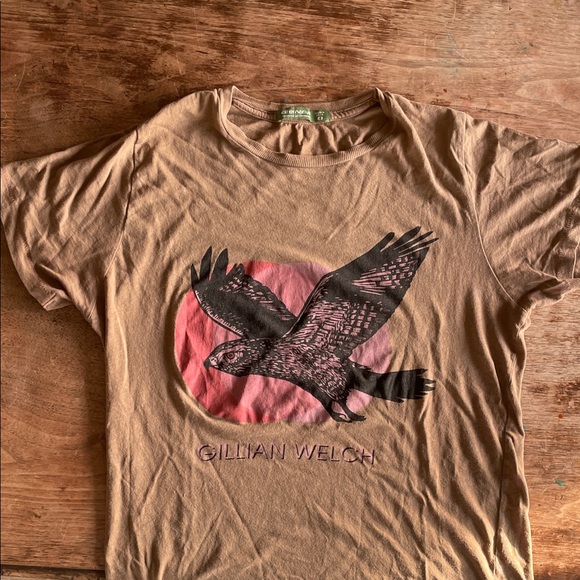 Gillian Welch (David Rawlings) T-Shirt with Raptor Bird Design - Picture 4 of 5